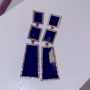 Bold black and gold earrings
